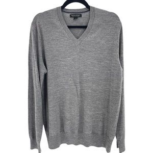 Black Cashmere Vneck Sweater Mens 